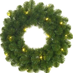 Black Box Trees Krans Led 20 Lamps Tips 90 - Kunstgroen - 45 cm Groen