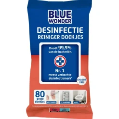 Blue Wonder Desinfectie Doekjes - Schoonmaakmiddelen - 80 stuks