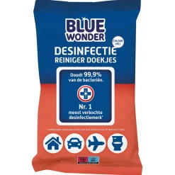 Blue Wonder Desinfectie Doekjes - Schoonmaakmiddelen - 20 stuks