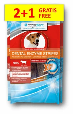 Bogadent Dental Enzyme Stripes 2+1 Gratis - Gebitsverzorging - 3x100 g Medium