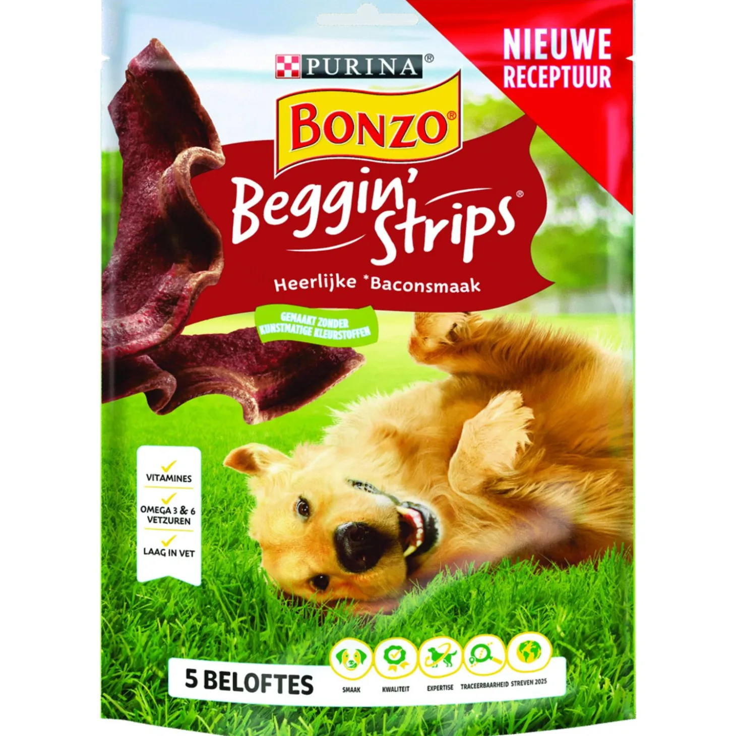 Bonzo Beggin' Strips - Hondensnacks - Bacon 120 g