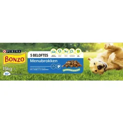 Bonzo Menubrokken Kip&Rund&Groente - Hondenvoer