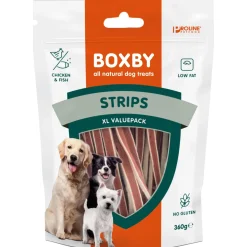 Boxby Strips - Hondensnacks - Vis Kip 360 g Valuepack