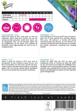 Buzzy Climbing Flowers - Asarina Violet - Bloemenzaden - 10 stuks