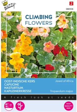 Buzzy Climbing Flowers - Tropaeolum Jewel Of Africa - Bloemenzaden - 3 g