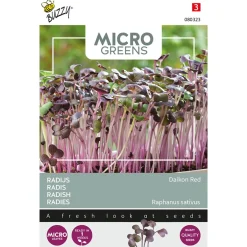 Buzzy Microgreens - Radijs Rode Daikon - Groentezaden - 5 g