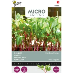 Buzzy Microgreens - Snijbiet Regenboogmengsel - Groentezaden - 8 g