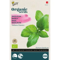 Buzzy Organic Basilicum - Italiano Classico  - Bio - Kruidenzaden - 1 g