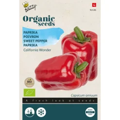 Buzzy Organic Paprika California Wonder  - Bio - Groentezaden - 250 mg