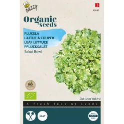 Buzzy Organic Pluksla Salad Bowl - Groen  - Bio - Groentezaden - 1 g