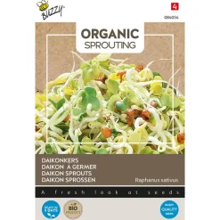 Buzzy Organic Sprouting Daikonkers  - Bio - Groentezaden - 30 g