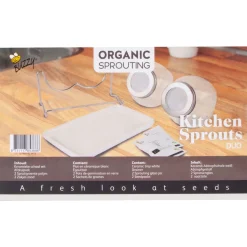 Buzzy Organic Sprouting Duo Pot Met Schaal Bio - Groentezaden - per stuk