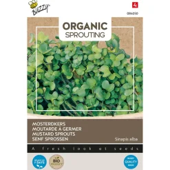 Buzzy Organic Sprouting Mosterdkers  - Bio - Groentezaden - 30 g