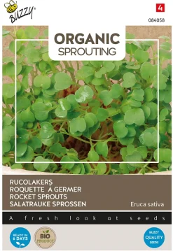 Buzzy Organic Sprouting Rucolakers  - Bio - Groentezaden - 30 g