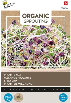 Buzzy Organic Sprouting Salademengsel Pikant - Bio - Groentezaden - 30 g