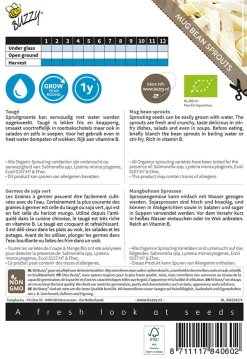 Buzzy Organic Sprouting Taugé  - Bio - Groentezaden - 30 g