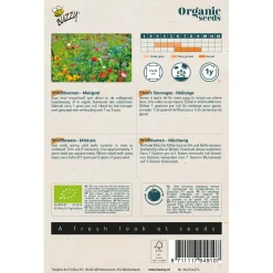 Buzzy Organic Wildbloemen Mengsel  - Bio - Bloemenzaden - 2 g