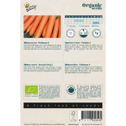 Buzzy Organic Winterwortelen Flakkese 2 - Bio - Groentezaden - 1.5 g
