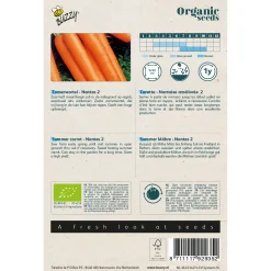Buzzy Organic Zomerwortelen Nantes 2  - Bio - Groentezaden - 1.5 g