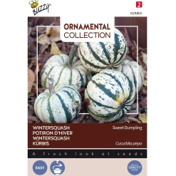 Buzzy Ornamental Pompoen Sweet Dumpling - Groentezaden - 1 g