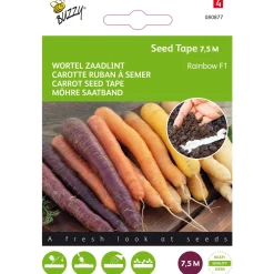 Buzzy Zaadband Wortel Rainbow F1 - Groentezaden - 3x2.5 m