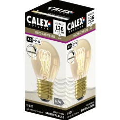 Calex Led Globe Goud Flex Filament E27 4w 136lm - Lichtbron -