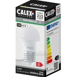 Calex Led Kogel E27 P45 2.8w 215lm - Lichtbron - Warm Wit 1 stuk