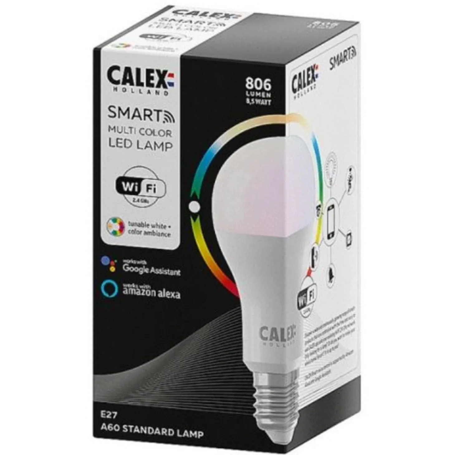 Calex Smart Led Rgb Lamp - Lichtbron - 9.4 Watt