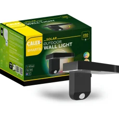 Calex Smart Outdoor Solar Wall Light - Tuinverlichting - Zwart 1 stuk