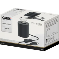 Calex Tafelarmatuur Rond Black + Schakelaar 1.8m - Lichtbron -