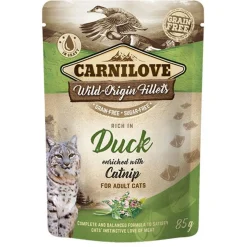 Carnilove Cat Pouch Wild-Origin-Fillets - Kattenvoer - Eend 85 g Graanvrij