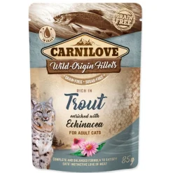 Carnilove Cat Pouch Wild-Origin-Fillets - Kattenvoer - Forel 85 g Graanvrij