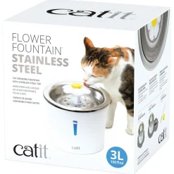 Catit Led Flower Fountain Rvs - Kattendrinkbak - Ø21x20 cm Wit