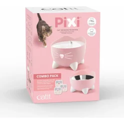 Catit Pixi Fountain Combo Kit - Kattendrinkbak - Pink Wit