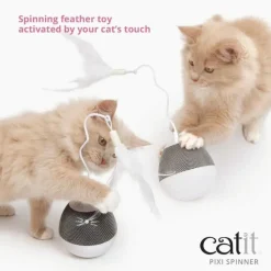 Catit Pixi Spinner - Kattenspeelgoed - Wit Blauw