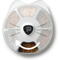 Catit Pixie Smart Feeder - 6 Maaltijden - Voederautomaat - 37x34 cm Wit
