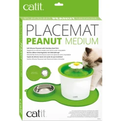 Catit Placemat Peanut Inclusief Rvs Bakje 35x23x3 cm - Kattendrinkbak