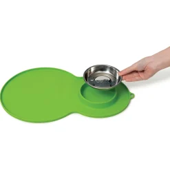 Catit Placemat Peanut Inclusief Rvs Bakje 35x23x3 cm - Kattendrinkbak