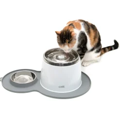 Catit Placemat Peanut Inclusief Rvs Bakje 35x23x3 cm - Kattendrinkbak