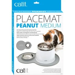 Catit Placemat Peanut Inclusief Rvs Bakje 35x23x3 cm - Kattendrinkbak