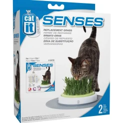 Catit Senses Grass Garden Navulling - Kattenspeelgoed - 2 stuks