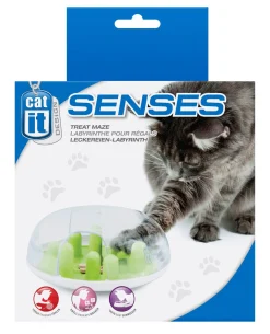 Catit Senses Treat Maze - Kattenspeelgoed - 16x16x7.5 cm Groen Wit