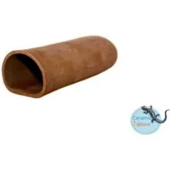 Ceramicnature Leghol Rond - Aquarium - Ornament - 12x5x4 cm Bruin M