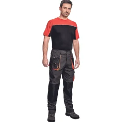 Cerva Werkbroek Emerton Antraciet&Oranje - Werkkleding