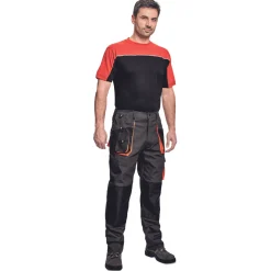 Cerva Werkbroek Emerton Antraciet&Oranje - Werkkleding