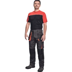 Cerva Werkbroek Emerton Antraciet&Oranje - Werkkleding