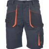 Cerva Werkshort Emerton Stretch - Werkkleding - Grijs Oranje 50