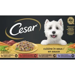 Cesar Alu Multipack Cuisine - Hondenvoer - Mix 4x150 g