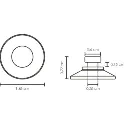 Ciano Zuignappen - Onderhoud - 1.6x0.79x0.6 cm Zwart