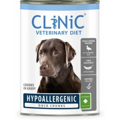 Clinic Vd Dog Hypoallergenic Chunks - Hondendieetvoer - Eend 415 g